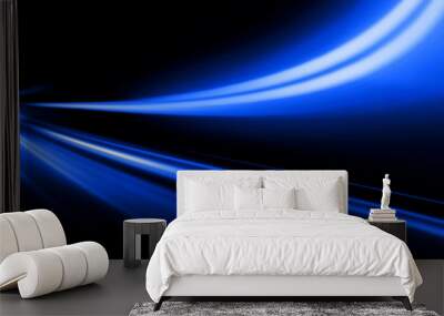 speed motion on night road Wall mural