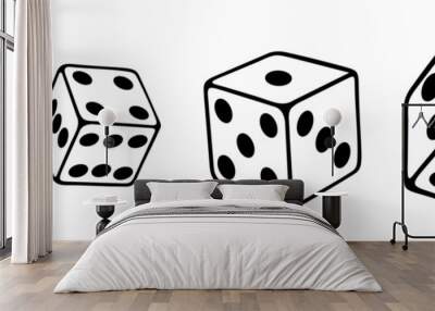 dice cube vector Wall mural