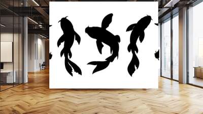 silhouette of a fish Wall mural