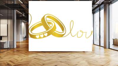 wedding ring vector Wall mural