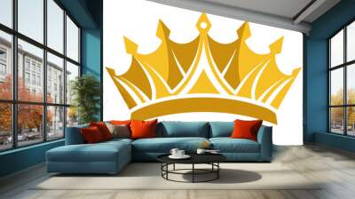  Beautiful golden crown vector art illustration Wall mural