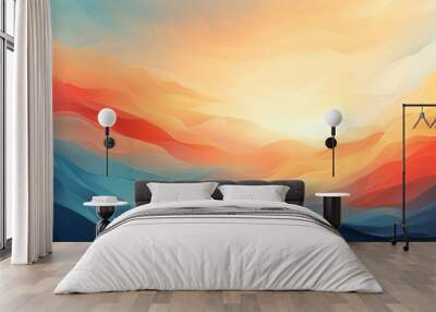 abstract sunset background Wall mural