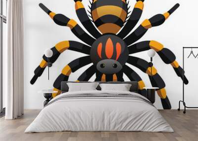 Illustration of Tarantula spider Isolated Wall mural