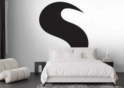 abstract letter s simple curves geometric logo Wall mural