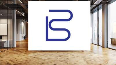 letter b2 abstract line logo vector Wall mural