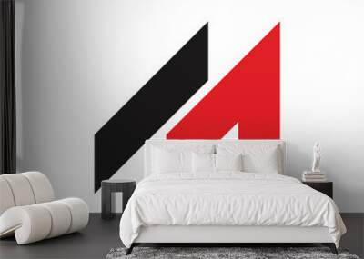 letter m simple geometric arrow logo vector Wall mural