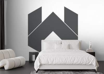 letters aw simple geometric logo vector Wall mural