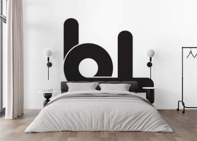 letters bl simple loop logo vector Wall mural