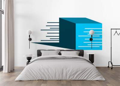 Speed Box Icon Logo Design Element Wall mural