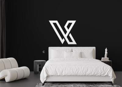 Letter VK Monogram Logo Design Vector Wall mural