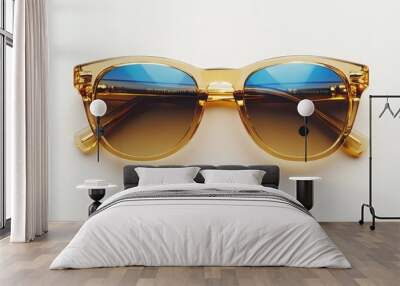 Amber Sunglasses with Blue Lenses Wall mural