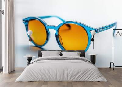 Blue Sunglasses With Orange Lenses Wall mural