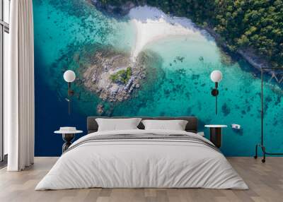 Blue sea top view, Racha noi island, Phuket, Thailand Wall mural