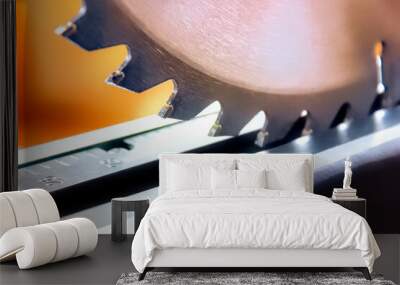 Blade circular saw. Power construction tool Wall mural