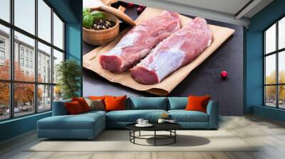 Raw pork tenderloin Wall mural