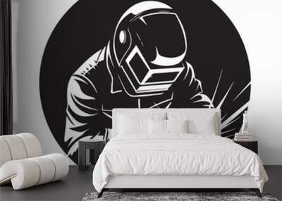 Welding logo design Vector Image on white background Wall mural