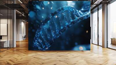 blue helix human DNA structure Wall mural