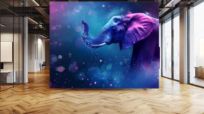 Abstract Elephant with Bokeh Lights. Wall mural