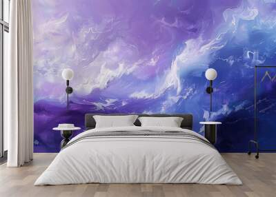 Abstract Purple Blue Swirl. Wall mural