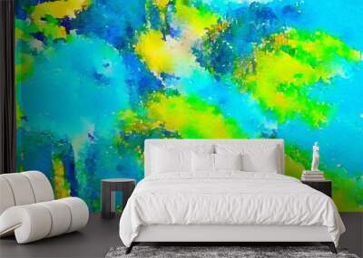 Watercolor paper background. Abstract Painted Illustration. Brush stroked painting. Wall mural