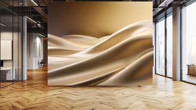 Abstract gold silk texture background. Elegant luxury satin cloth with wave. Prestigious, award, luxurious background. . Wall mural