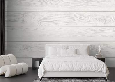 White wood texture background. Shabby white painted wood. Top view surface of the table to shoot flat lay. Wall mural