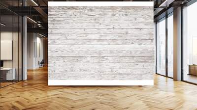 White wood texture background. Top view surface of the table to shoot flat lay. Wall mural