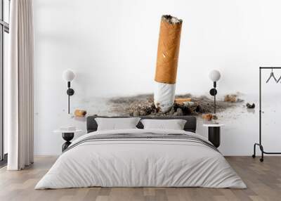 extinguished cigarette concept stop smoking, healthy lifestyle Wall mural