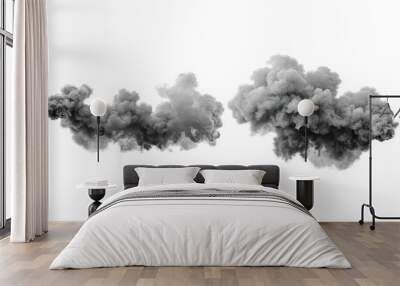 smoke on transparent background Wall mural