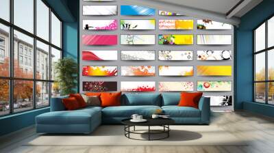 Collection Horizontal Headers on different topics Wall mural