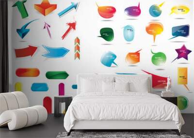 Collection of elements for web design Wall mural