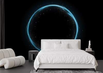 Futuristic technology background, Circle Geometric. Generative AI Wall mural