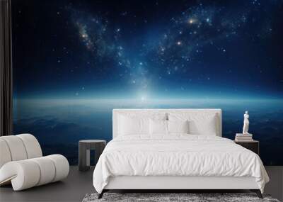 Galaxy Space. cosmos and star background. Generative AI Wall mural