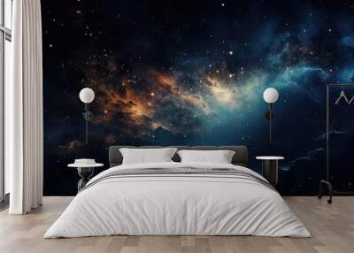 Galaxy Space. cosmos and star background. Generative AI Wall mural