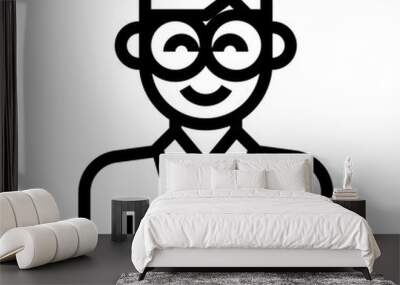 avatar outline icon Wall mural