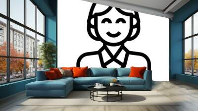 avatar outline icon Wall mural