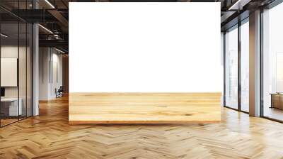 Wood table top isolated on white background - can be used for di Wall mural