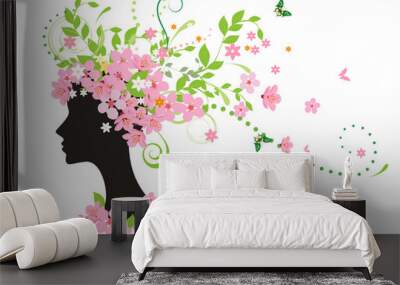 Spring woman Wall mural