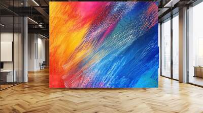 Creative Colorful Crayon Art Abstract Scribble Texture Wall mural