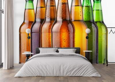 Beer Bottle isolated on transparent background Wall mural