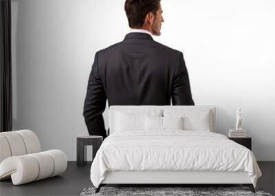 person in a suit on white background Wall mural