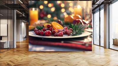 holiday breakfast Wall mural