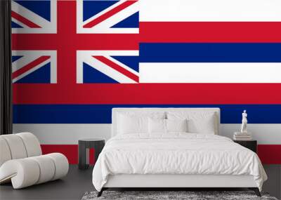 Vector image of Hawaii State flag. Ka Hae Hawaii. Proportion2:3. EPS10. Wall mural