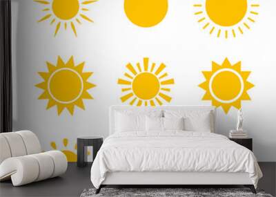 Vector modern sun set sunshine Wall mural