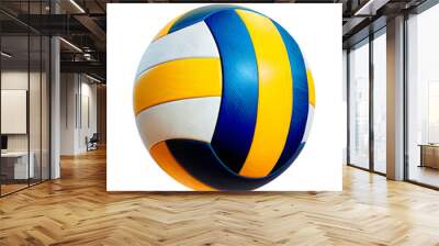 Ball for volleyball close up, isolated cut on transparent background. Volleyball dynamic team sport Wall mural