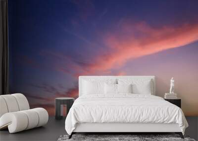 Beautiful pink sky Wall mural