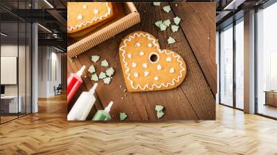 Christmas cookies with festive decoration Wall mural