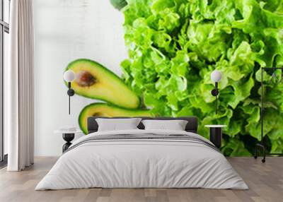 Mix of green vegetables Wall mural