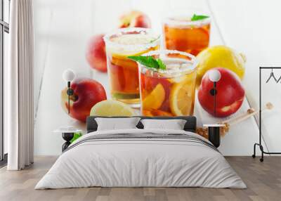 Sweet ice tea with lemon Wall mural