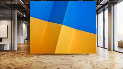 Abstract modern yellow and blue background. Texture background design, bright poster, banner yellow and blue. Space for text Wall mural